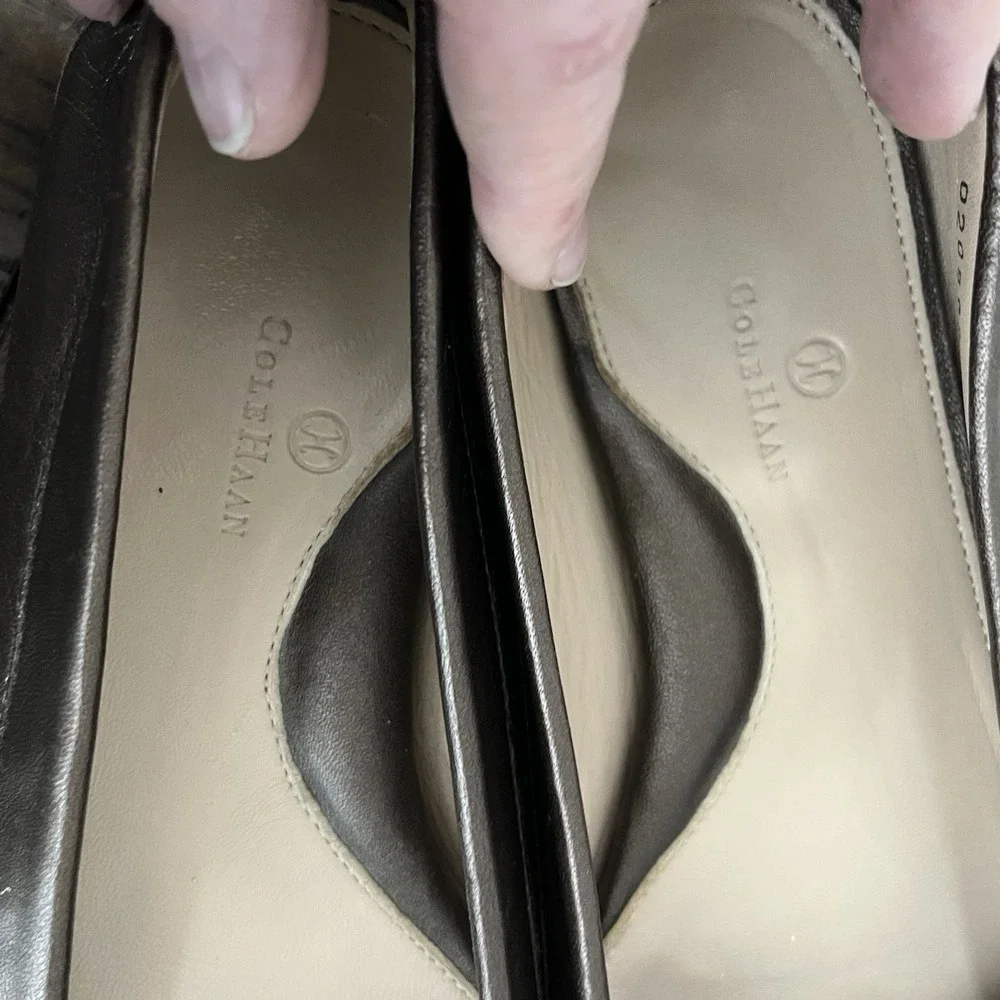 Cole Haan Brown‎ Leather Tassel Loafers Slip-On Shoes Womens Sz 7.5B